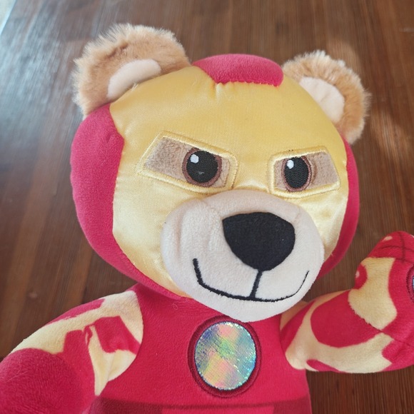 Iron Man Build A Bear Plush BAB Marvel Logo 8" Teddy Bear Stuffed Animal Toy - Picture 3 of 5